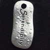 Pendant, Zinc Alloy Jewelry Findings, 13x30mm, Sold by Bag