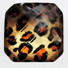 Resin Cabochons, No-Hole Jewelry findings, Faceted Square, 18mm, Sold by Bag