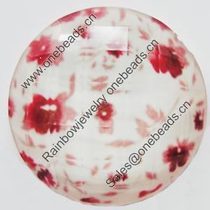 Resin Cabochons, No-Hole Jewelry findings, Faceted Round, 30mm, Sold by Bag