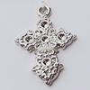 Pendant, Zinc Alloy Jewelry Findings, Cross 17x24mm, Sold by Bag