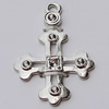 Pendant, Zinc Alloy Jewelry Findings, Cross 20x29mm, Sold by Bag
