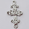 Connectors, Zinc Alloy Jewelry Findings, Cross 15x28mm, Sold by Bag
