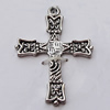 Pendant, Zinc Alloy Jewelry Findings, Cross 22x31mm, Sold by Bag