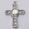 Pendant, Zinc Alloy Jewelry Findings, Cross 21x30mm, Sold by Bag