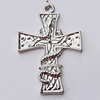 Pendant, Zinc Alloy Jewelry Findings, Cross 20x30mm, Sold by Bag