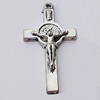 Pendant, Zinc Alloy Jewelry Findings, Cross 21x39mm, Sold by Bag