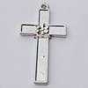 Pendant, Zinc Alloy Jewelry Findings, Cross 19x37mm, Sold by Bag