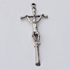Pendant, Zinc Alloy Jewelry Findings, Cross 21x57mm, Sold by Bag
