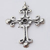 Pendant, Zinc Alloy Jewelry Findings, Cross 31x42mm, Sold by Bag