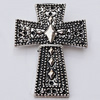 Pendant, Zinc Alloy Jewelry Findings, Cross 29x40mm, Sold by Bag