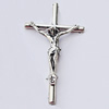 Pendant, Zinc Alloy Jewelry Findings, Cross 33x61mm, Sold by Bag