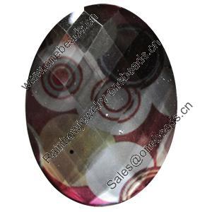 Resin Cabochons, No-Hole Jewelry findings, Faceted Oval, 15x20mm, Sold by Bag