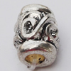 European Style Beads Zinc Alloy Jewelry Findings Lead-free, 9x11mm Hole:3.5mm, Sold by Bag