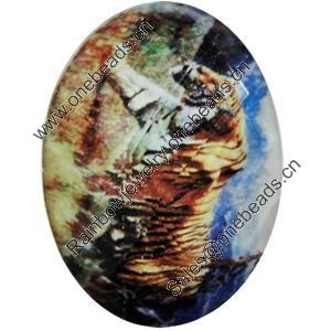 Resin Cabochons, No-Hole Jewelry findings, Faceted Oval, 30x40mm, Sold by Bag