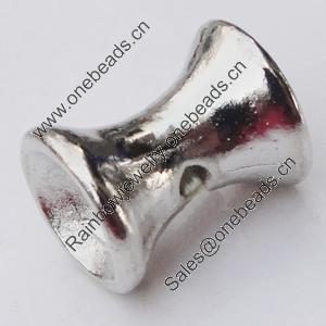 Beads, Zinc Alloy Jewelry Findings, Pillow 10x8mm Hole:1mm, Sold by Bag