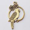 Pendant, Zinc Alloy Jewelry Findings, Bird 15x28mm, Sold by Bag