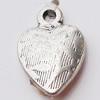 Pendant, Zinc Alloy Jewelry Findings, Heart 8x12mm, Sold by Bag