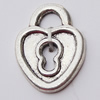 Pendant, Zinc Alloy Jewelry Findings, Heart 13x17mm, Sold by Bag