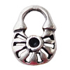 Pendant, Zinc Alloy Jewelry Findings, Lock 8x12mm, Sold by Bag