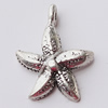 Pendant, Zinc Alloy Jewelry Findings, Flower 14x19mm, Sold by Bag