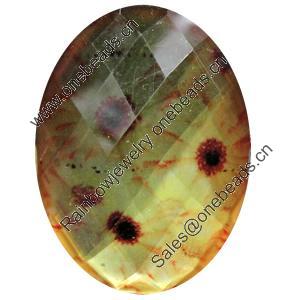 Resin Cabochons, No-Hole Jewelry findings, Faceted Oval, 15x20mm, Sold by Bag