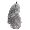 Pendant, Zinc Alloy Jewelry Findings, Leaf  23x65mm, Sold by Bag