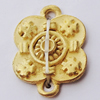 Connectors, Zinc Alloy Jewelry Findings, Flower 13x17mm, Sold by Bag