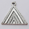 Pendant, Zinc Alloy Jewelry Findings, Triangle 20x21mm, Sold by Bag
