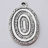 Pendant, Zinc Alloy Jewelry Findings, Flat Oval 16x26mm, Sold by Bag