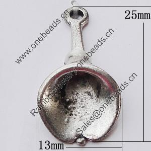 Pendant, Zinc Alloy Jewelry Findings, 13x25mm, Sold by Bag