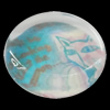 Glass Cabochons, fancy drawing, Flat Round 18mm, Sold by Bag