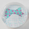 Glass Cabochons, fancy drawing, Flat Round 18mm, Sold by Bag