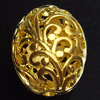Copper Beads Jewelry Findings Lead-free, 16x21mm, Hole:2mm, Sold by Bag
