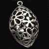 Copper Pendant Jewelry Findings Lead-free, Horse eye, 17x32mm, Sold by Bag