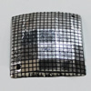 Acrylic Cabochons With Hole, Faceted Square 15mm, Sold by Bag