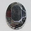 Acrylic Cabochons With Hole, Faceted Flat Oval 21x30mm, Sold by Bag