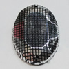 Acrylic Cabochons With Hole, Faceted Flat Oval 37x24mm, Sold by Bag