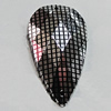 Acrylic Cabochons With Hole, Faceted Teardrop 12x7mm, Sold by Bag