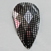 Acrylic Cabochons With Hole, Faceted Teardrop 18x11mm, Sold by Bag