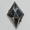 Acrylic Cabochons With Hole, Faceted Diamond 8x15mm, Sold by Bag