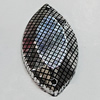 Acrylic Cabochons With Hole, Faceted Horse Eye 6x12mm, Sold by Bag