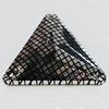 Acrylic Cabochons With Hole, Faceted Triangle 14mm, Sold by Bag