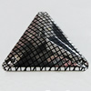 Acrylic Cabochons With Hole, Faceted Triangle 20mm, Sold by Bag