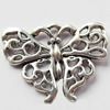 Pendant, Zinc Alloy Jewelry Findings, Butterfly, 25x20mm, Sold by Bag