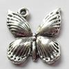 Pendant, Zinc Alloy Jewelry Findings, Butterfly, 17x18mm, Sold by Bag