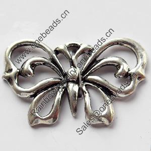 Pendant, Zinc Alloy Jewelry Findings, Butterfly, 26x15mm, Sold by Bag