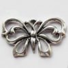 Pendant, Zinc Alloy Jewelry Findings, Butterfly, 26x15mm, Sold by Bag