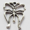 Pendant, Zinc Alloy Jewelry Findings, Butterfly, 21x25mm, Sold by Bag