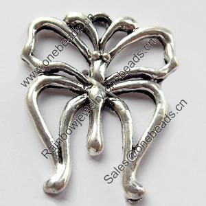Pendant, Zinc Alloy Jewelry Findings, Butterfly, 21x25mm, Sold by Bag