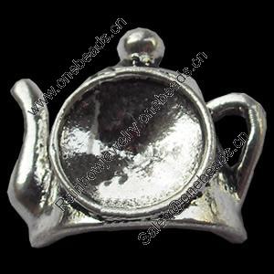 Pendant, Zinc Alloy Jewelry Findings, 19x16mm, Sold by Bag